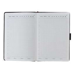 Ежедневник недатированный А5, 140 листов в клетку, с хлястиком, обложка кожзам, МИКС