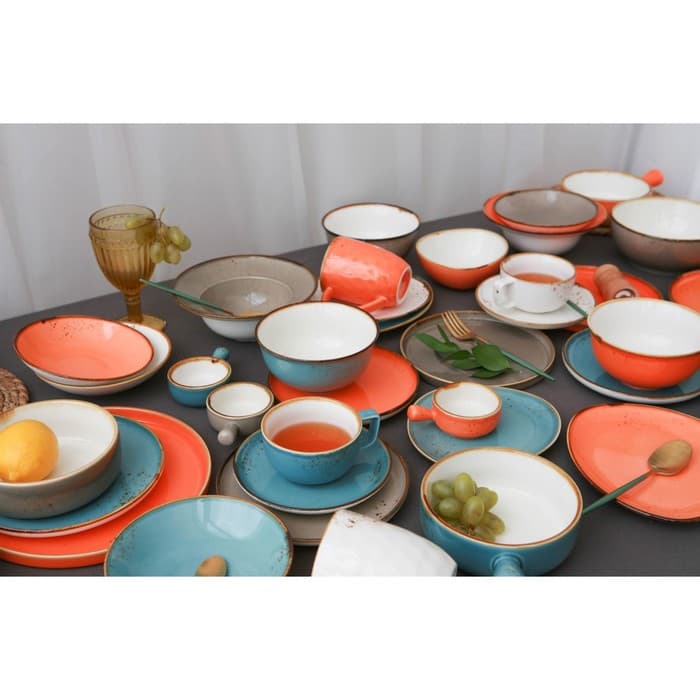 Тарелка для пасты Magistro «Церера», 160 мл, d=21 см, фарфор, оранжевая