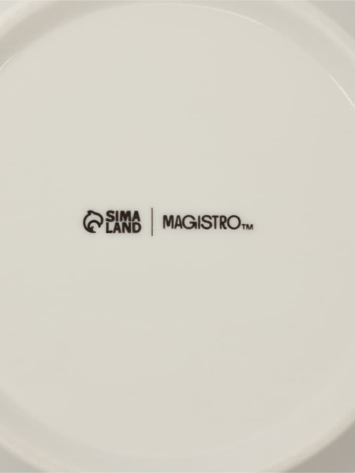 Тарелка для пасты Magistro «Церера», 160 мл, d=21 см, фарфор, оранжевая