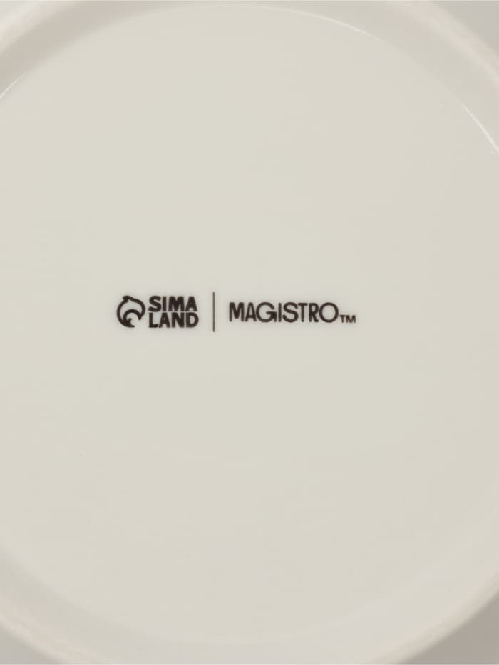 Тарелка для пасты Magistro «Церера», 160 мл, d=21 см, фарфор, оранжевая