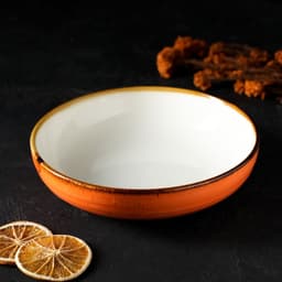 Тарелка глубокая Magistro «Церера», 1.1 л, d=22 см, фарфор, оранжевая