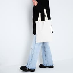 Шопер однотонный, 35×0.5×40 см, двунитка, бежевый