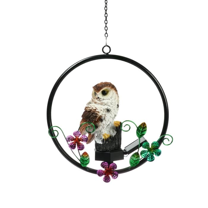 Садовый светильник «Филин», уличный, на солнечной батарее, 27 см, 1 LED, свечение тёплое белое