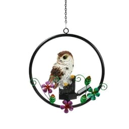 Садовый светильник «Филин», уличный, на солнечной батарее, 27 см, 1 LED, свечение тёплое белое