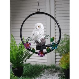 Садовый светильник «Полярная сова», уличный, на солнечной батарее, 27 см, 1 LED, свечение тёплое белое