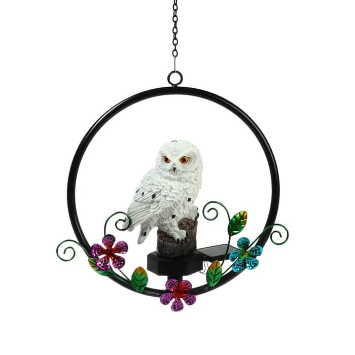 Садовый светильник «Полярная сова», уличный, на солнечной батарее, 27 см, 1 LED, свечение тёплое белое