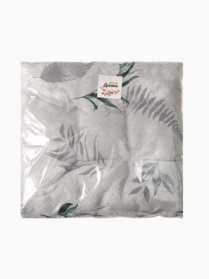 Подушка на стул «Доляна» Tropics, 42×42×7 см, серая