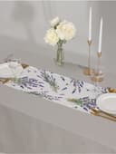 Дорожка на стол Этель Lavender 30×70 см, 100% хлопок, саржа 190 г/м², белая
