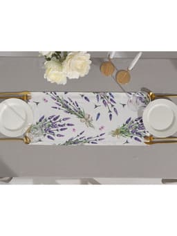 Дорожка на стол Этель Lavender 30×70 см, 100% хлопок, саржа 190 г/м², белая
