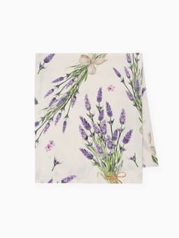 Дорожка на стол Этель Lavender 30×70 см, 100% хлопок, саржа 190 г/м², белая