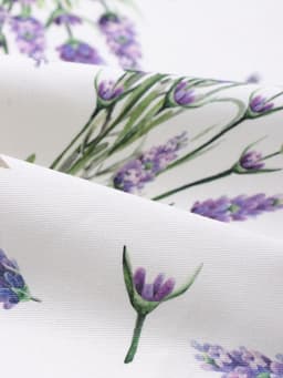 Дорожка на стол Этель Lavender 30×70 см, 100% хлопок, саржа 190 г/м², белая