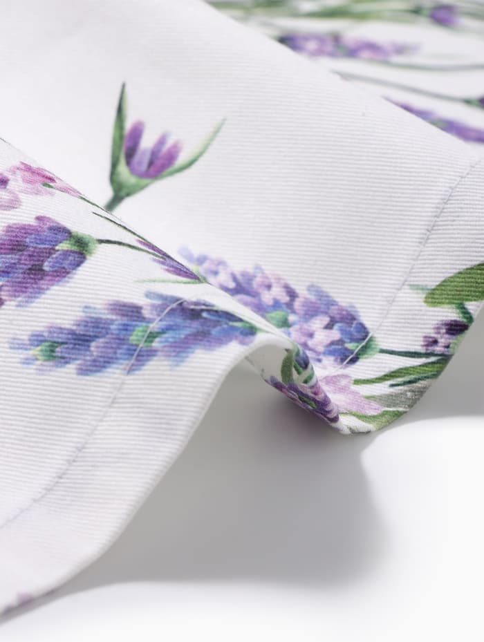 Дорожка на стол Этель Lavender 30×70 см, 100% хлопок, саржа 190 г/м², белая