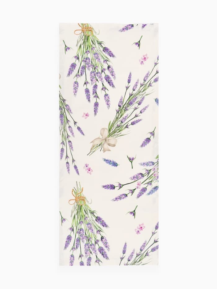Дорожка на стол Этель Lavender 30×70 см, 100% хлопок, саржа 190 г/м², белая