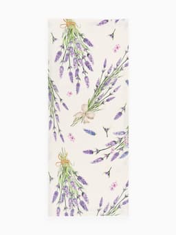 Дорожка на стол Этель Lavender 30×70 см, 100% хлопок, саржа 190 г/м², белая