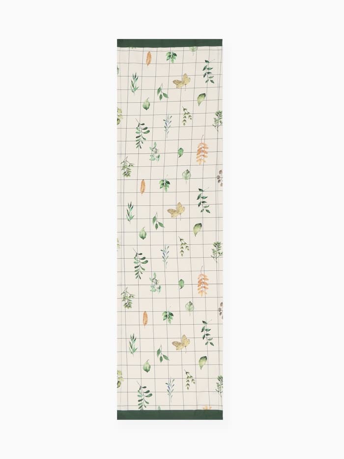 Дорожка на стол «Этель» Flora, 40×149 см, 100% хлопок, саржа 190 г/м², белая