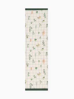 Дорожка на стол «Этель» Flora, 40×149 см, 100% хлопок, саржа 190 г/м², белая