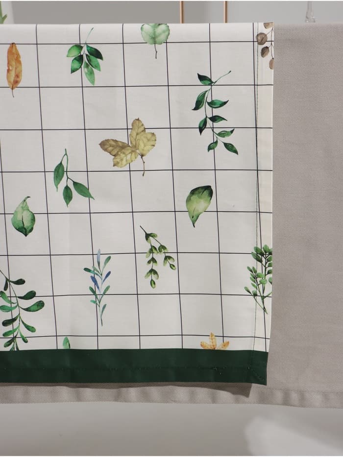 Дорожка на стол «Этель» Flora, 40×149 см, 100% хлопок, саржа 190 г/м², белая