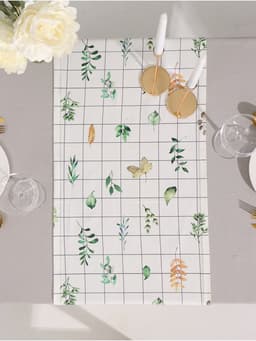 Дорожка на стол «Этель» Flora, 40×149 см, 100% хлопок, саржа 190 г/м², белая