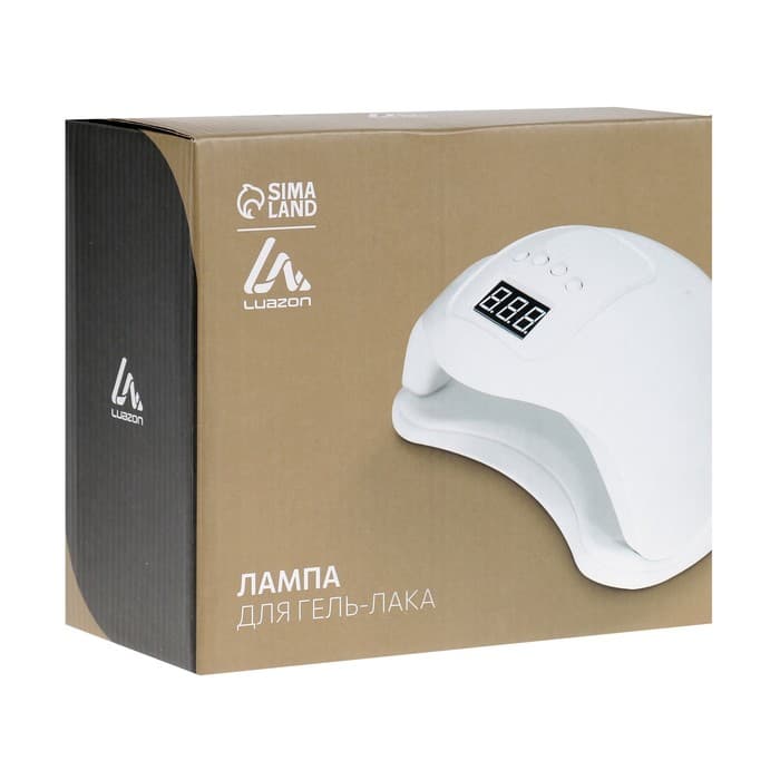 Лампа для маникюра Luazon LUF-01, UV/LED, 24 диода, 48 Вт, таймер, USB, белая