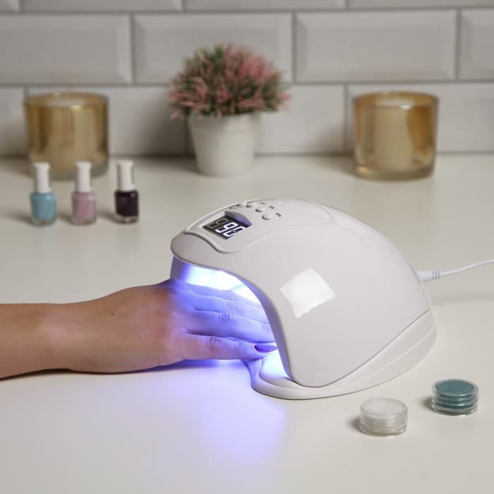 Лампа для маникюра Luazon LUF-01, UV/LED, 24 диода, 48 Вт, таймер, USB, белая