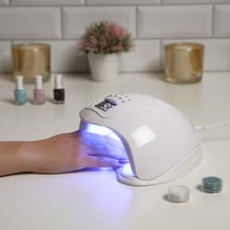 Лампа для маникюра Luazon LUF-01, UV/LED, 24 диода, 48 Вт, таймер, USB, белая