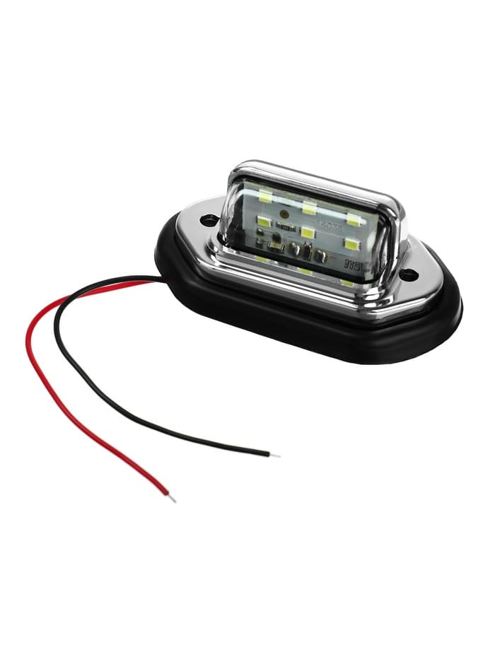 Плафон подсветки номера TORSO, 12-24 В, 65×28×12 мм, провод 18 см