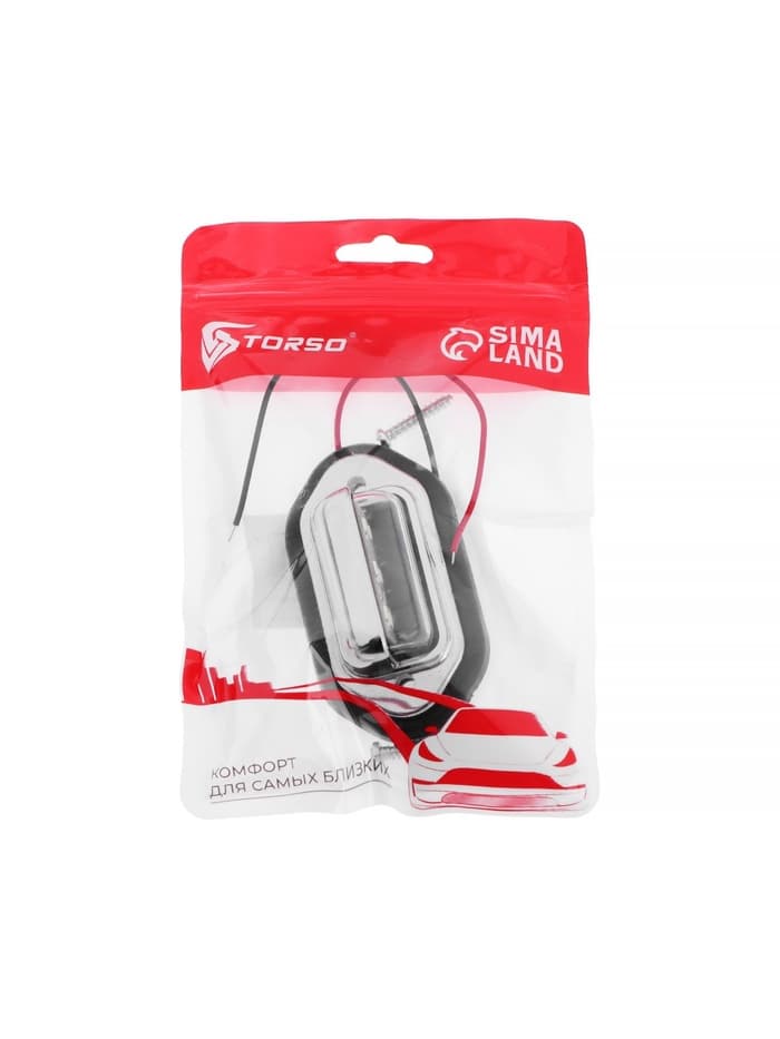 Плафон подсветки номера TORSO, 12-24 В, 65×28×12 мм, провод 18 см