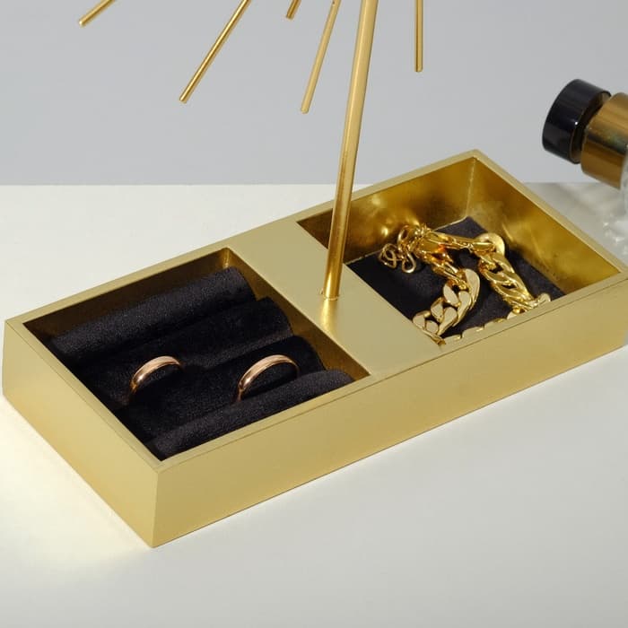 Подставка для украшений «Солнце» 18×8×31, зеркало, под золото