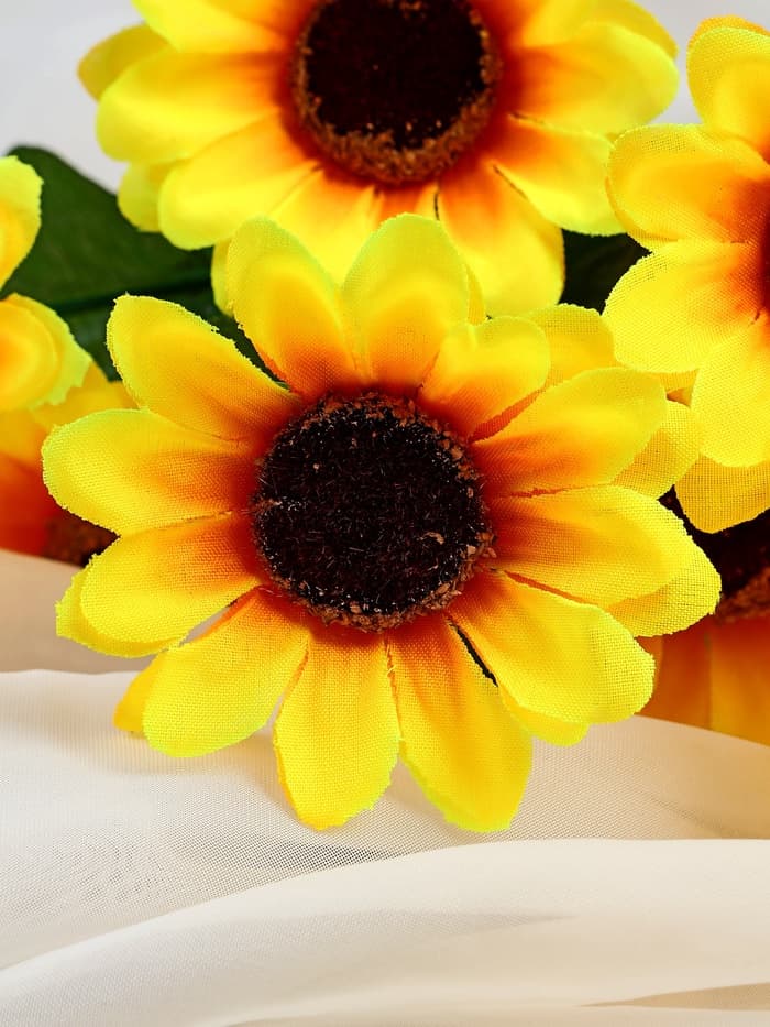 Букет искусственный «Радужный подсолнух», h=30 см, d=7 см