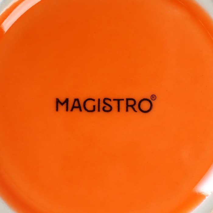 Кокотница Magistro «Церера», 80 мл, d=7.5 см, фарфор, оранжевая