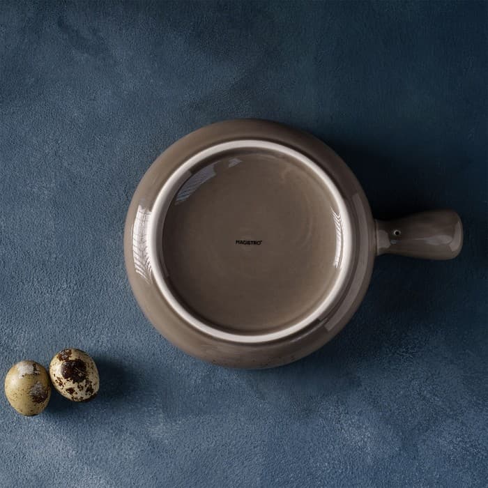 Кокотница Magistro «Церера», 500 мл, d=15 см, фарфор, коричневая