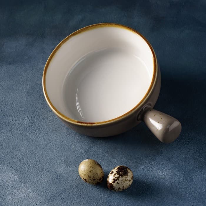 Кокотница Magistro «Церера», 500 мл, d=15 см, фарфор, коричневая