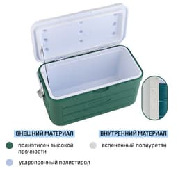 Термоконтейнер «Арктика» 20 л, 52×27.5×28.5 см, зелёный