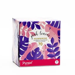 Салфетки «Premial» косметические 2-слойные в коробке Нон стоп, 70 шт. МИКС