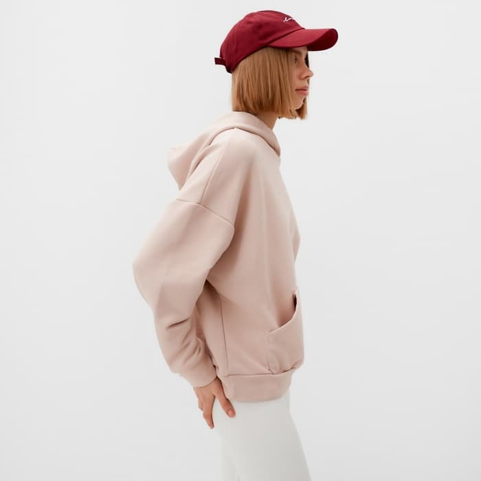 Худи женское MINAKU: Casual Collection, бежевое, размер 50-52