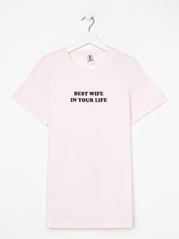 Футболка женская KAFTAN Best wife, размер 40-42, розовая