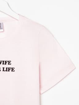 Футболка женская KAFTAN Best wife, размер 40-42, розовая