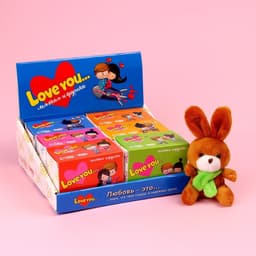 Мягкая игрушка Milo toys «Моей половинке», зайчик, МИКС, в шоубоксе