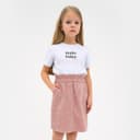 Юбка детская KAFTAN Velvet, размер 36 (134-140 см), пыльно-розовая