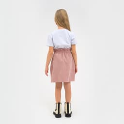 Юбка детская KAFTAN Velvet, размер 36 (134-140 см), пыльно-розовая