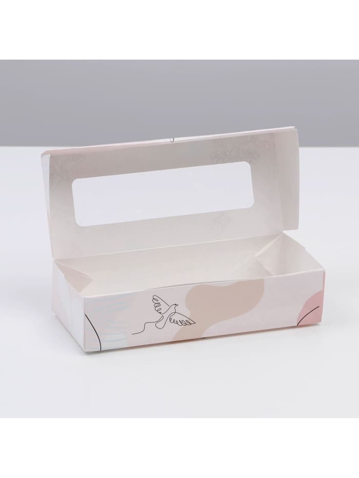 Кондитерская упаковка, коробка с ламинацией «8 марта», 17×7×4 см