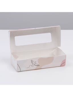 Кондитерская упаковка, коробка с ламинацией «8 марта», 17×7×4 см