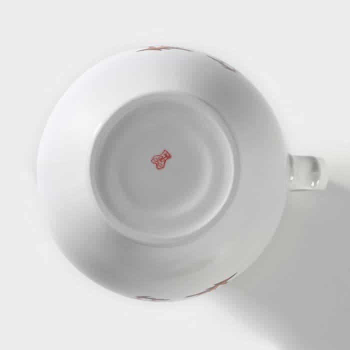 Кувшин Добрушский завод «Гуси», 2 л, фарфор, белый, рисунок МИКС