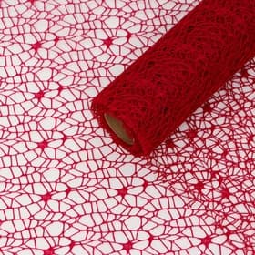 Упаковка для цветов «Паутинка», бордовая, 50 см × 4.5 м±5%