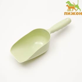 Совок мерный для корма, 24×8×6 см, зелёный