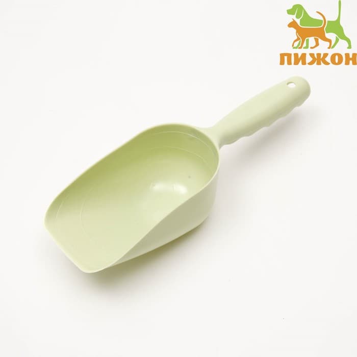 Совок мерный для корма, 24×8×6 см, зелёный