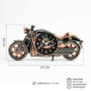 Часы - будильник настольные «Ретро мотоцикл», дискретный ход, d=7.5 см, 27×13 см, от батареек АА