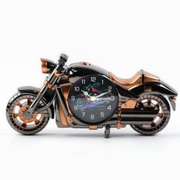 Часы - будильник настольные «Ретро мотоцикл», дискретный ход, d=7.5 см, 27×13 см, от батареек АА