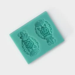 Молд для заливки «Гавайский ананас», силикон, 2 ячейки, 7.5×6 см, зелёная