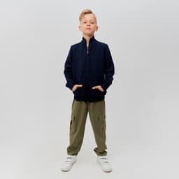 Кардиган для мальчика на молнии MINAKU: Casual Collection, тёмно-синий, рост 98 см